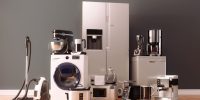 3d render of home appliances collection set